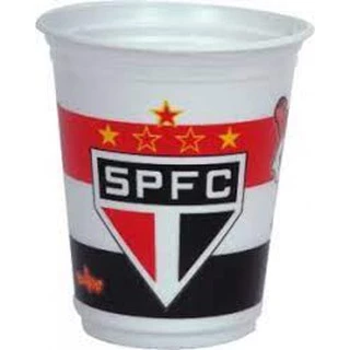 COPO DESCARTÁVEL PARA ANIVERSÁRIO SÃO PAULO FUTEBOL CLUBE SPFC COM 8 UNIDADES