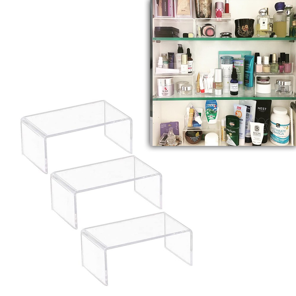 03 Organizadores Armário Banheiro Lavabo Acrilico Decoração Organizador