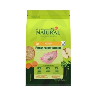 Ração Guabi Natural Gatos Filhotes Frango e Arroz Integral 1,5kg