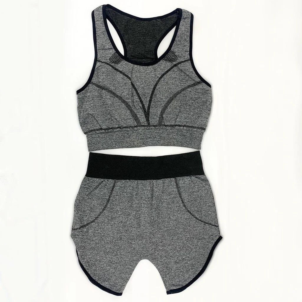 Roupa Para Ginastica Academia Feminina Conjunto Short E Top | Shopee Brasil