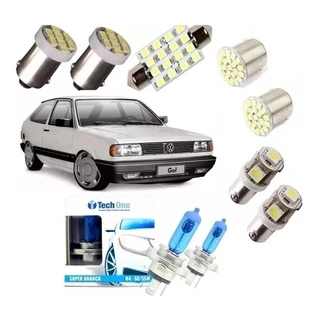 Kit Lampadas Led Super Branca Gol Quadrado Luz Pingo Teto Ré