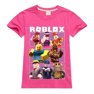 Roblox Camiseta Infantil Feminina De Manga Curta De Algodão Com Estampa De  Desenho / Gola Redonda (100-170Cm)