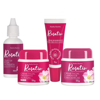 Kit Rosativ - Com Óleo Mosqueta - Tratamento Intensivo para Pele Madura com 4 Itens.
