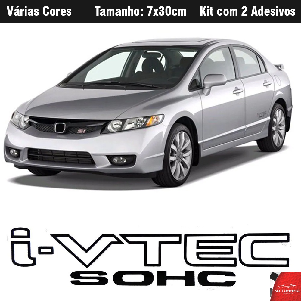 Kit Adesivos Para Carro I Vtec Sohc Honda Civic Shopee Brasil