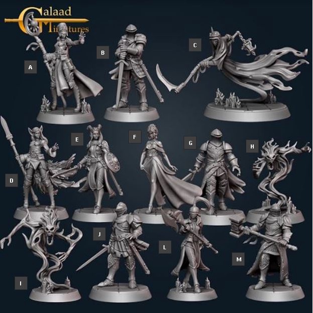 Miniatura para RPG “PACK DE CAVALEIROS” GALAAD MINIATURES