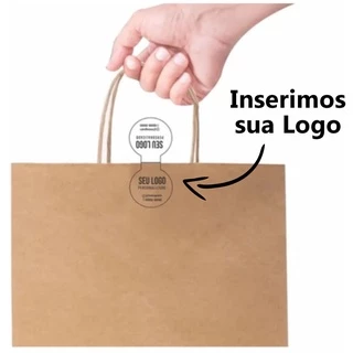 Etiqueta / Adesivo Para Fechar Sacola Personalizado (Pacote com 100 Unidades)
