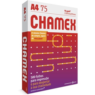 Papel sulfite A4 210 x 297mm Chamex 75g International Paper - 500 Folhas