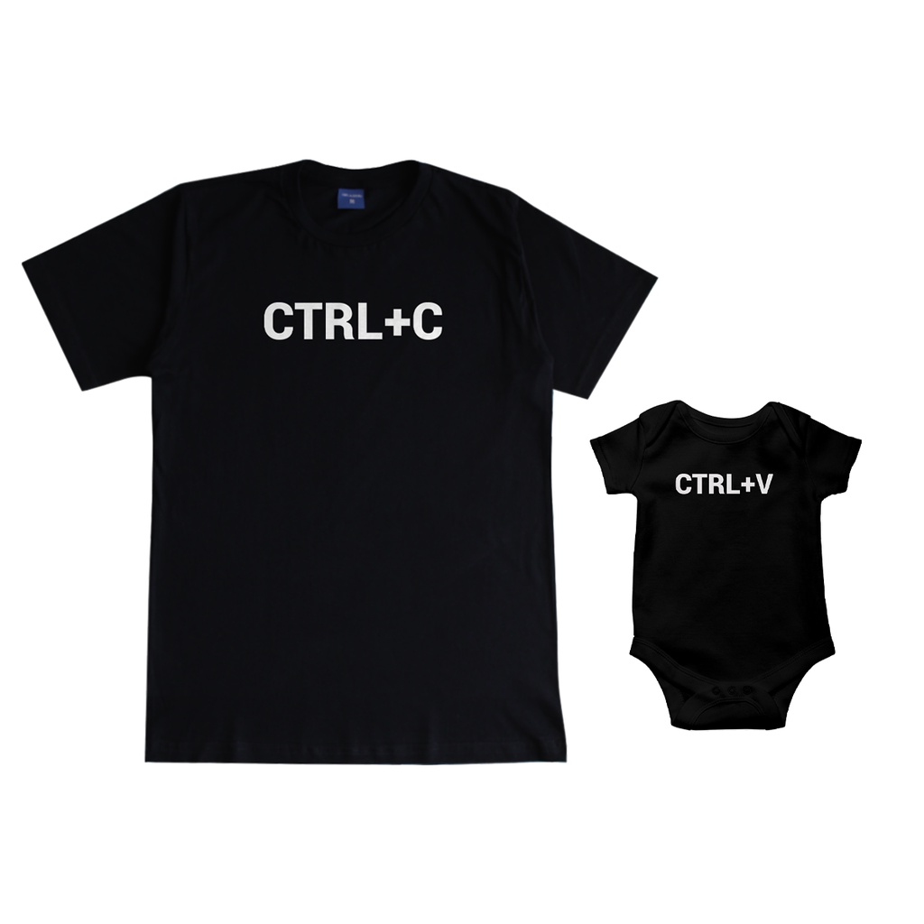 Kit Camiseta E Body Tal Pai E Filho Ctrl + C Ctrl + V Iguais Shopee Brasil