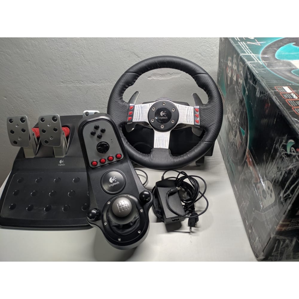 Volante de corrida Logitech G27 Driving Force C/ Pedal C/ Câmbio Ps2/Ps3/PC  Simulador Completo + Garantia