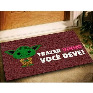 Tapete Capacho Trazer Vinho Você Deve 60x40 Mestre Yoda Casa