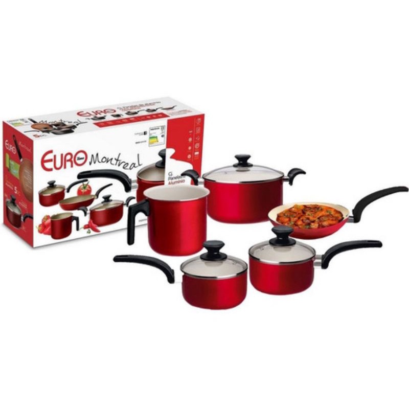 DE FÁBRICA! Jogo de 5 panelas de alumínio grosso — Cookware Sets — Poços de  Caldas