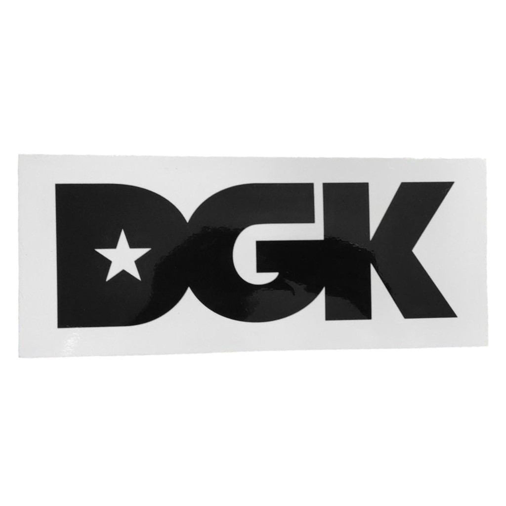 Adesivo DGK Box White Black Grande 24cm x 10cm - Skateboard Sticker ...