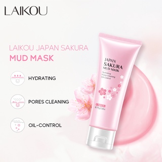 LAIKOU Máscara Japonesa Sakura Com Controle De Oleosidade/De Argila Para Remover Cravos 75g