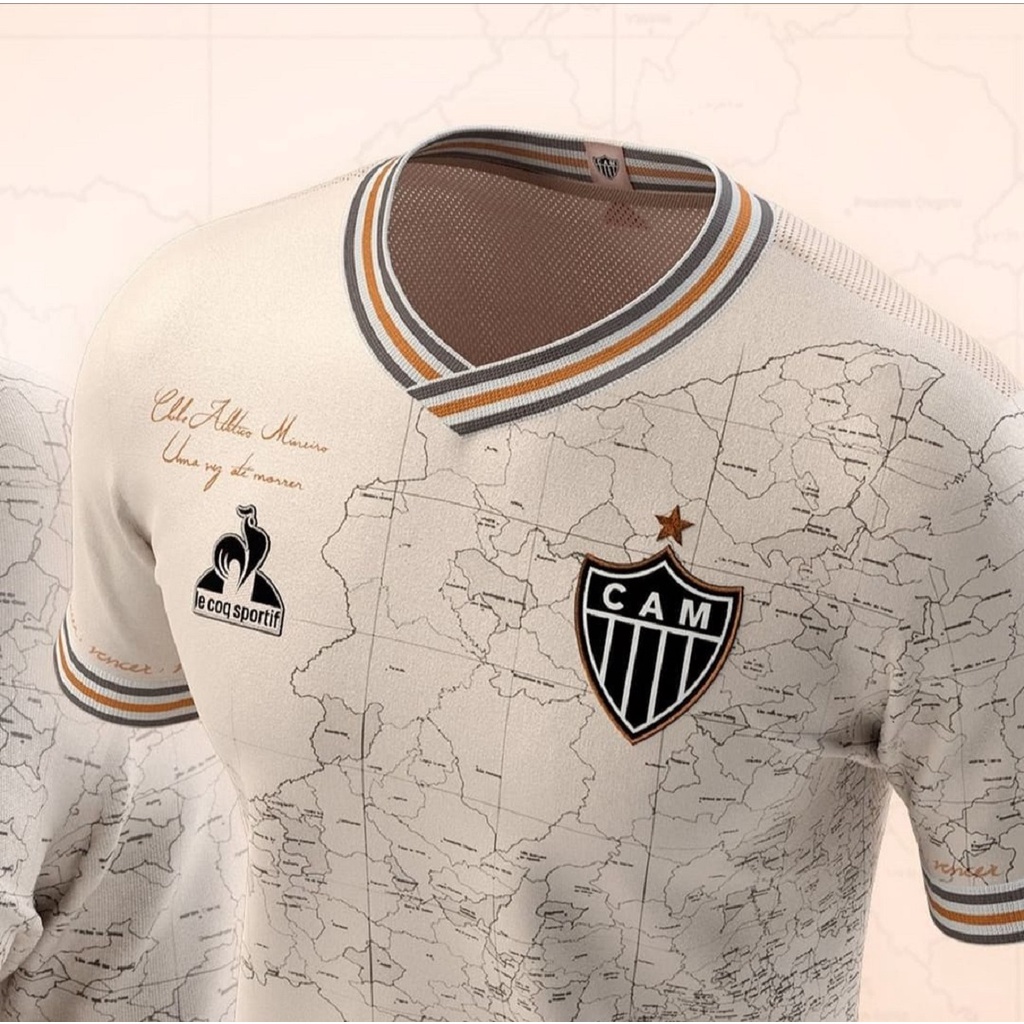 Camisas de Time do Atlético Mineiro Mapa Edição Especial 2021-2022 ...