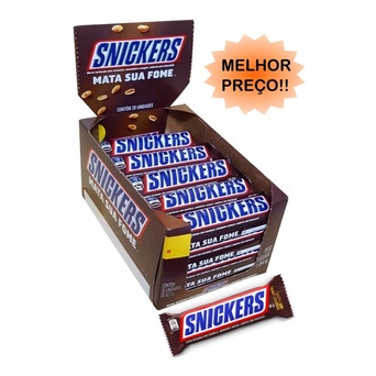 Caixa De Chocolate Snickers 20 Unidades/45 G | Shopee Brasil