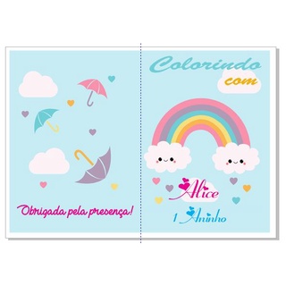 Chuva de Amor para Colorir Chuva de Amor