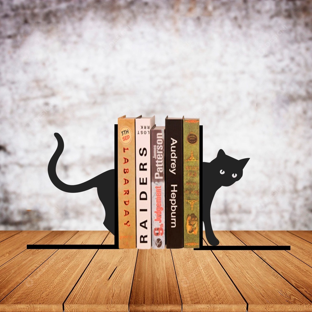 Aparador De Livros Gato Preto Ótima Peça Para Decoração Feito Em Mdf 6mm