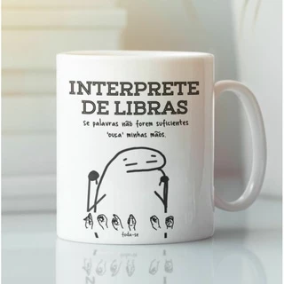 Caneca Profissão Interprete de Libras