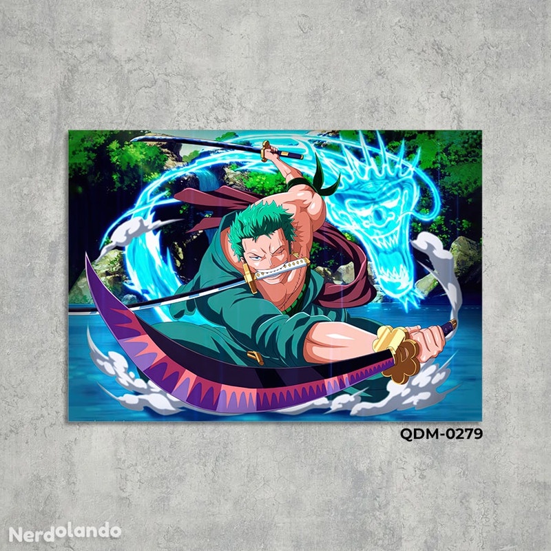 PLACA DECORATIVA ONE PIECE ZORO