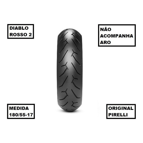 Pneu Pirelli Traseiro 180/55-17 73w Diablo Rosso 2 Kawasaki Zx 6r