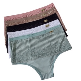 KIT 5 Calçola Lingerie Nanda Calcinha Rendada