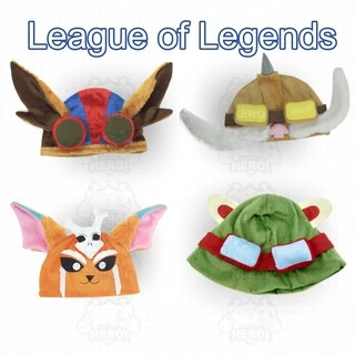 Toucas de Pelúcia League of Legends - Gorro Chapéu LOL - Personalizada - Feita à Mão - Teemo - Corki - Zyggs - Gnar - Rammus - Veigar