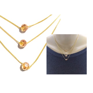 Kit Combo Conjunto 3 Colar Gargantilha Feminino Ponto De Luz Globo Cristal
