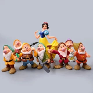 1 Conjunto De 8 Modelos De Princesa Branca De Neve E Sete Anões