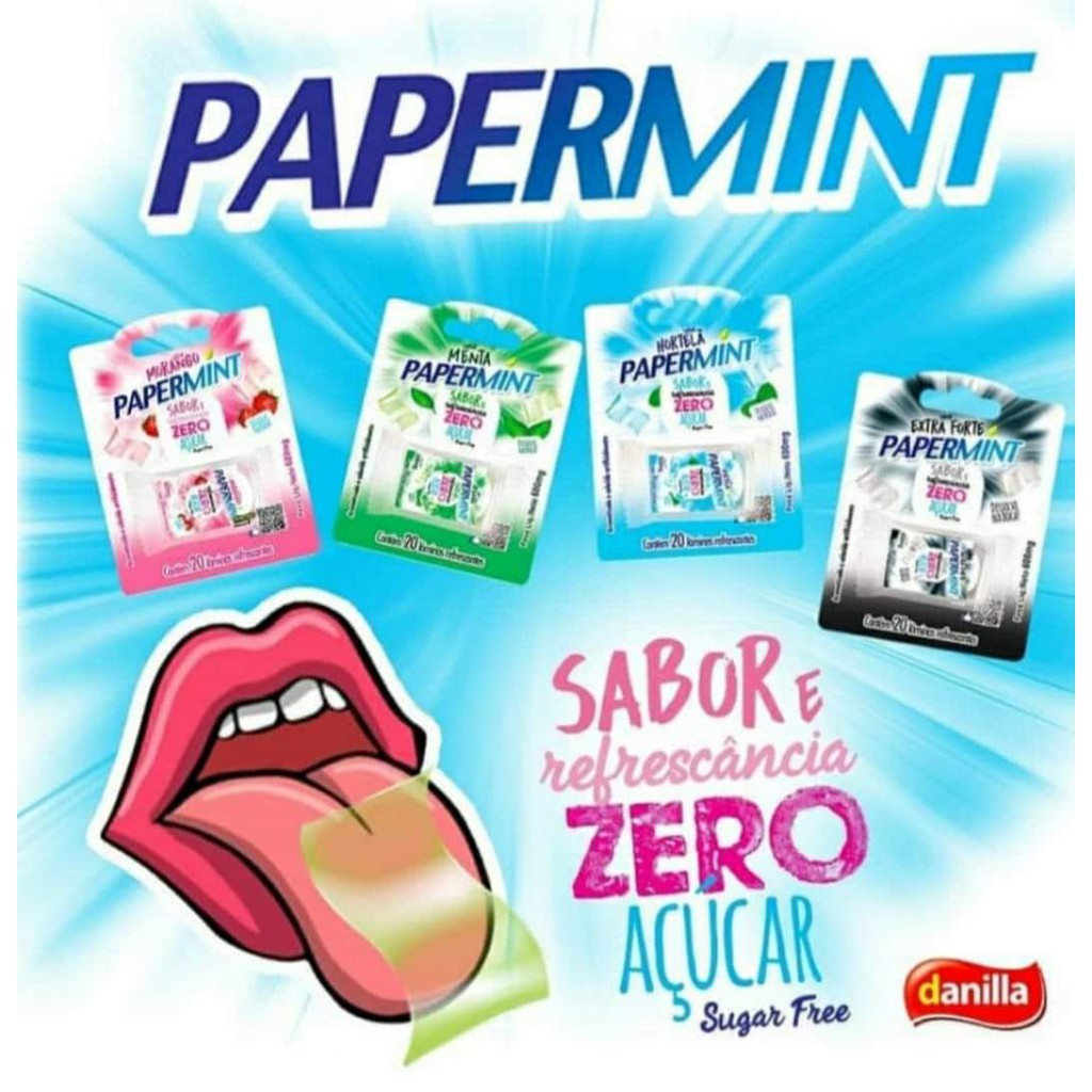 SEXO ORAL PAPERMINT - KIT 4 Laminas Refrescantes Solúveis na Boca SEX SHOP