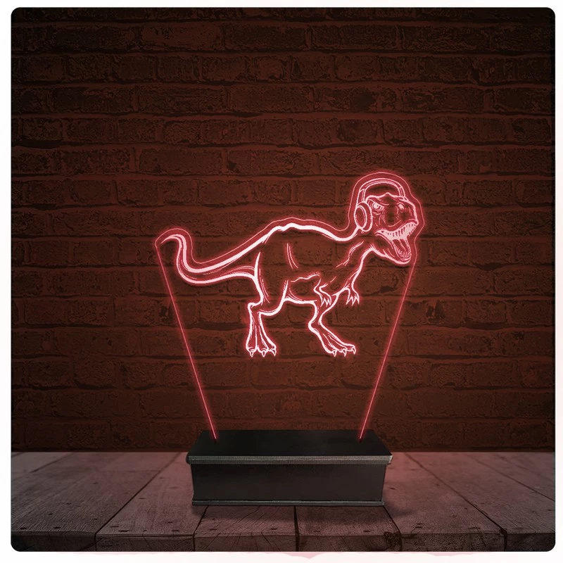 Abajur Luminária Acrílico Led - Dinossauro 08