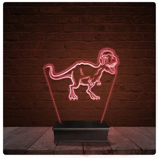 Abajur Luminária Acrílico Led - Dinossauro 08