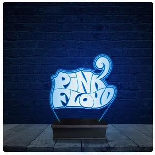 Luminária Led Acrilico Abajur - Pink Floyd Rock
