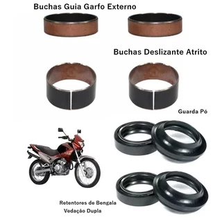 Kit Bucha Bronzina Bengala Superior Inferior retentor Guarda Pó NX 400 Falcon