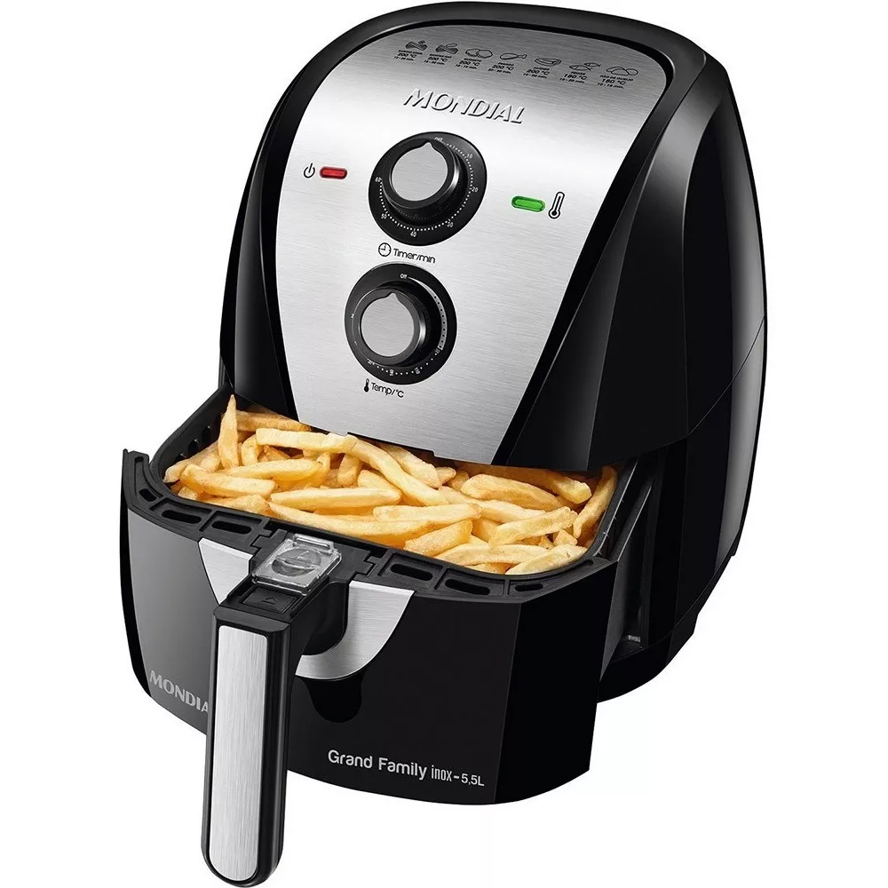 Gaabor Fritadeira Elétrica Air Fryer 4L 1450W Analógica Visor Transparente  Tecnologia Cyclone 360 127v : : Cozinha