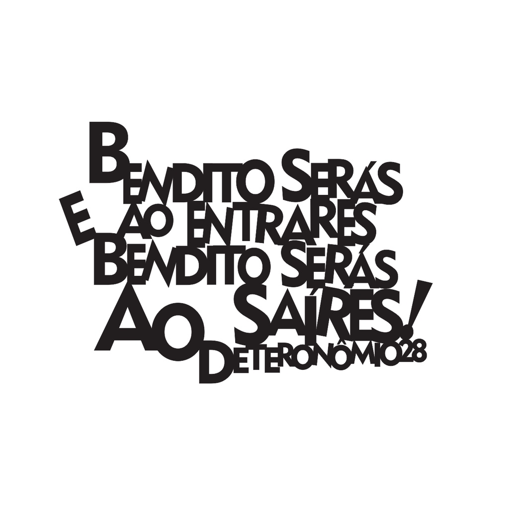 Quadro Decorativo Frase Bíblica Bendito Serás Ao Entrares Deuteronômio ...