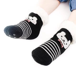 Meia De Casa Infantil Menino Menina Pelúcia Confortável Inverno em Oferta na Shopee