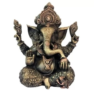 Ganesha Grande Deus Da Fortuna Prosperidade Intelecto Resina Feng Shui