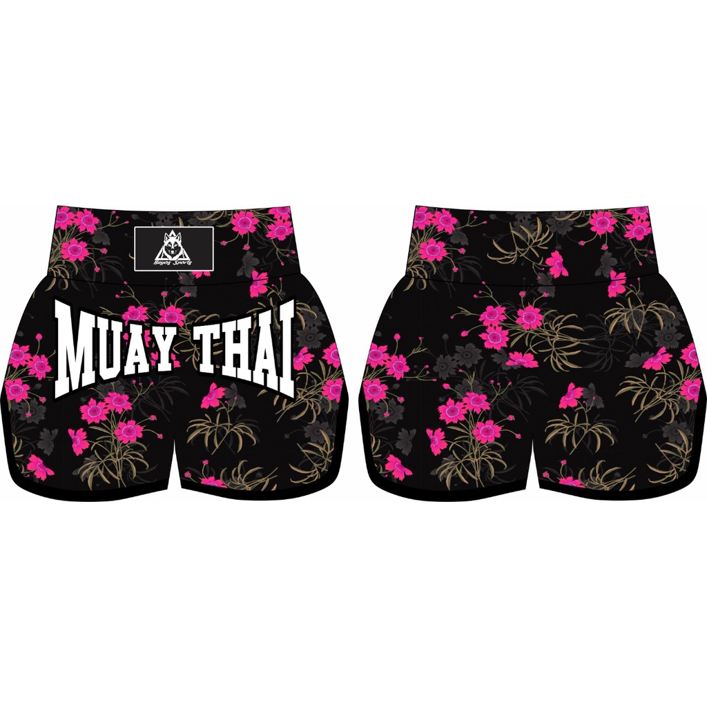 Short Muay Thai Boxe Preto feminino - TA Summer