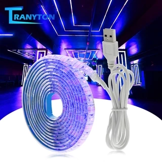 UV Tira Conduzida Luz 5 V DC 2835 0.5 M 1 2 Roxo À Prova D'água Ultravioleta USB Corda Fita Para DJ Fluorescência