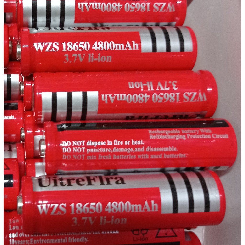 Kit 2 bateria recarreg vel 18650 4800mah 3 7v lanterna e laser faz a boa 