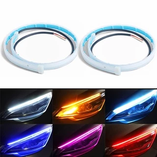 2pçs LED DRL Luz De Corrida Diurna Para Carro Flexível À Prova D