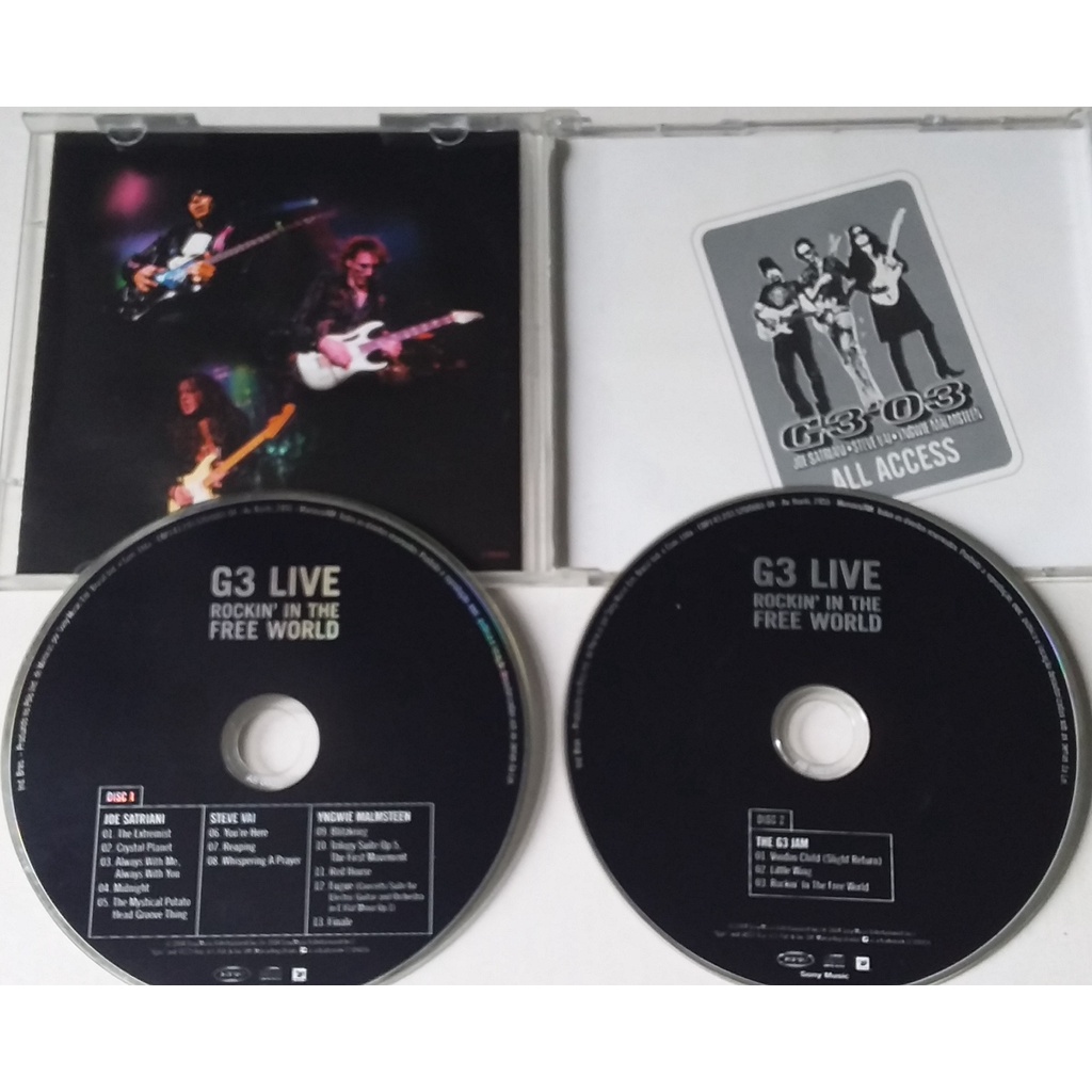 2024人気新作 CD Duplo Joe Satriani, Steve Vai & Yngwie Malmsteen G3 Live Western Music
