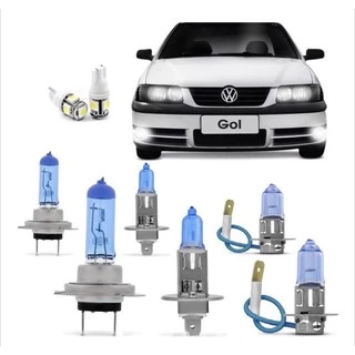 Kit Lâmpadas Gol G3 99 2000 01 2002 03 04 2005 Super Brancas