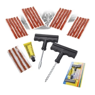 Kit Conserto E Reparo De Pneus Completo Remendos Macarrão Sem Câmera Furado