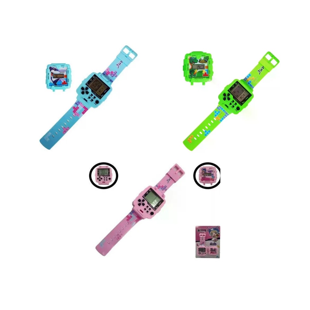 Kit Relógio Infantil Com Mini Game Lol Super Top