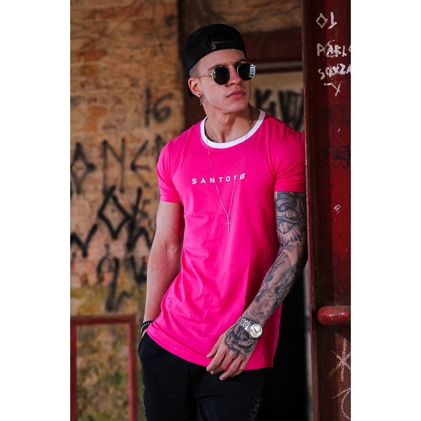 Camisas store rosa masculina