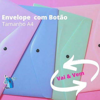 Envelope plástico com Botão A4 para documentos Serena Dello 1 und