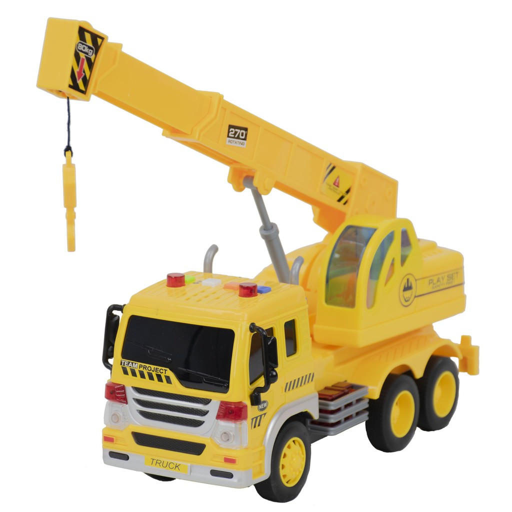 Caminhão de brinquedo infantil com guindaste som e luzes | Shopee Brasil