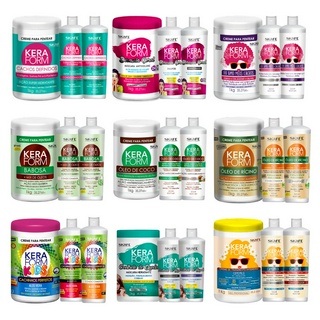 Kit Skafe Shampoo Cond e Mascara Cabelo Liso e Cacheados