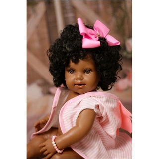 Boneca Bebê Reborn Princesa Negra Morena Loira – Mega Mulher store